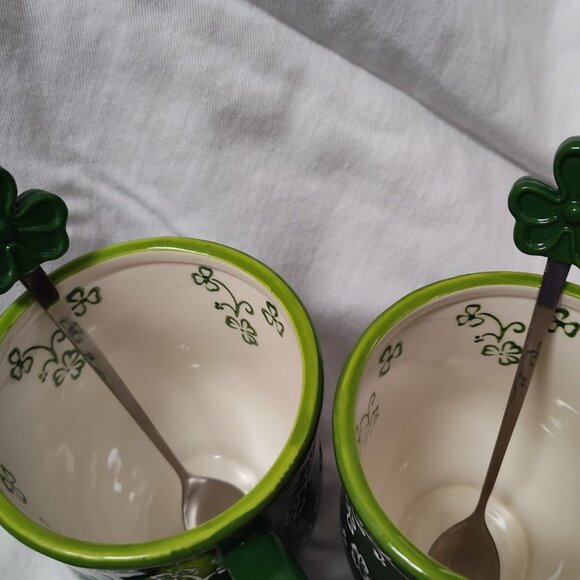 temp-tations® set of two café mugs in Floral Lace™ Shamrock, green - Picture 5 of 7